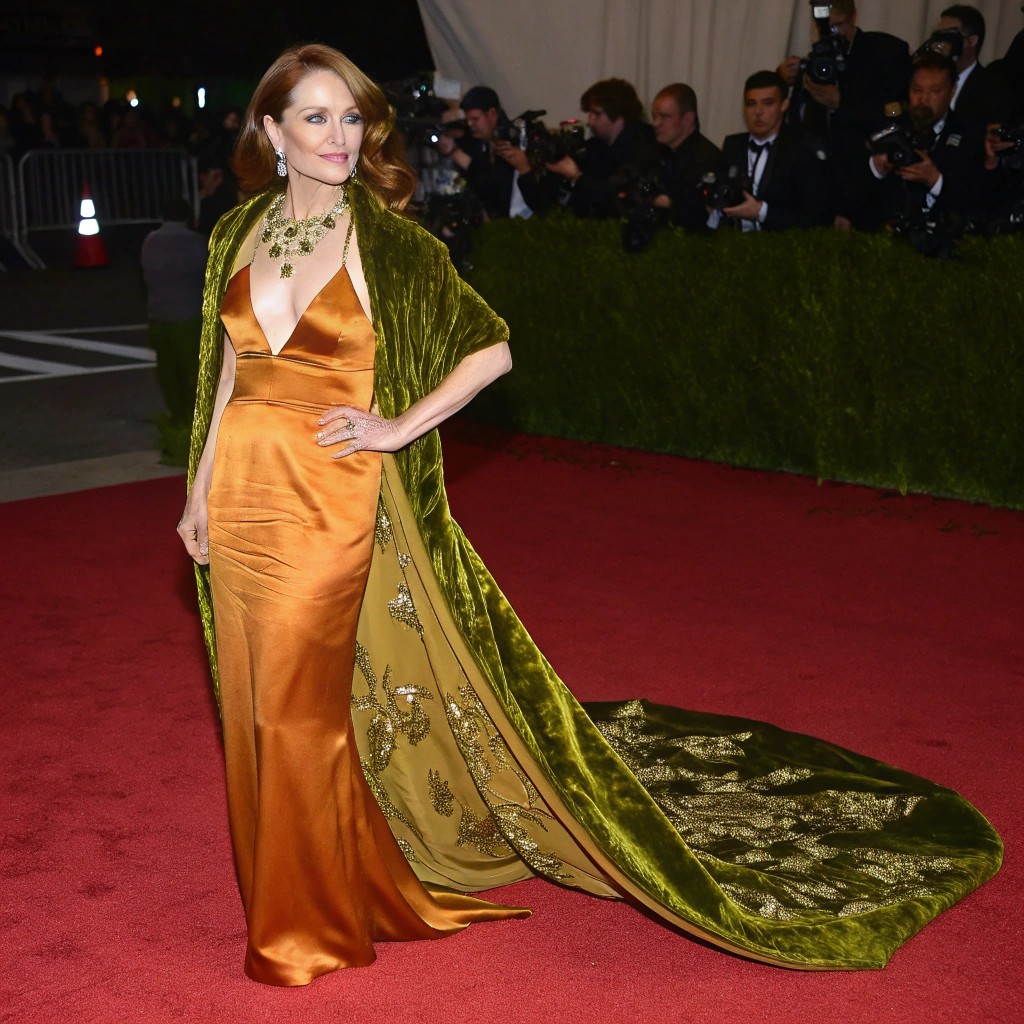 Julianne Moore wearing True Autumn colors