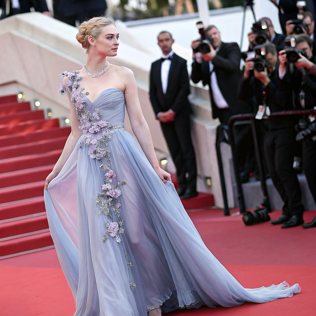Elle Fanning wearing Light Spring colors