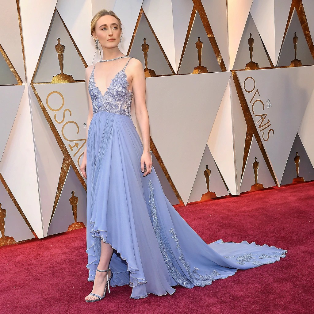 Saoirse Ronan wearing Cool Summer colors