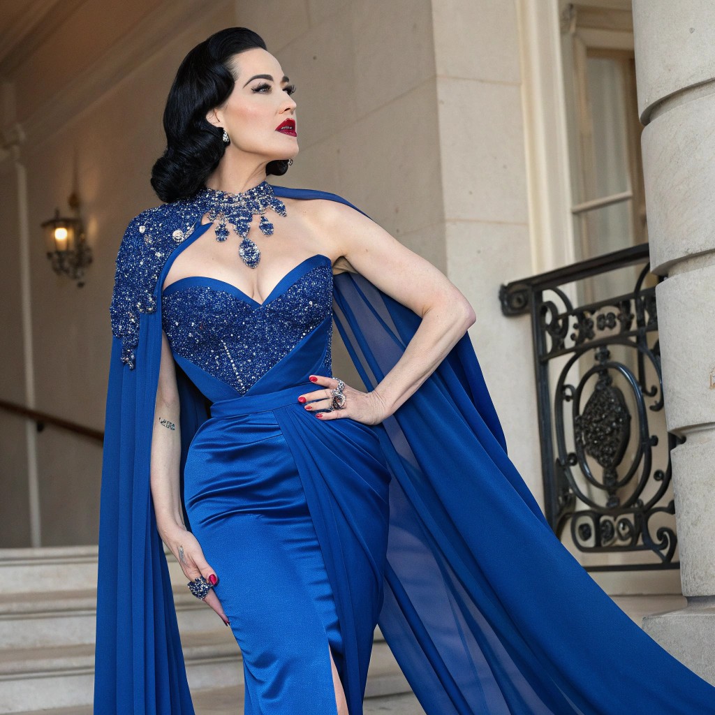 Dita Von Teese wearing True Winter colors