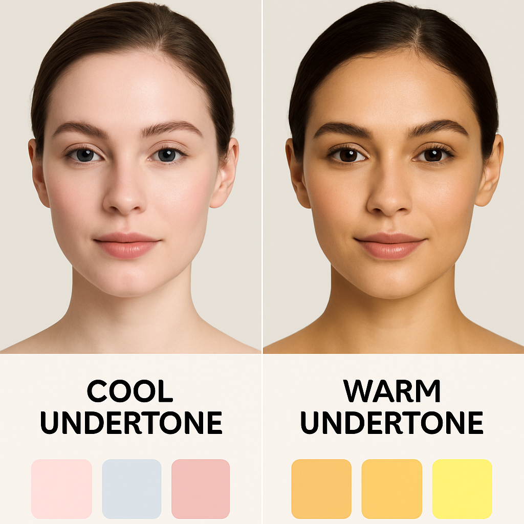 Cool vs Warm Undertone Visual Comparison