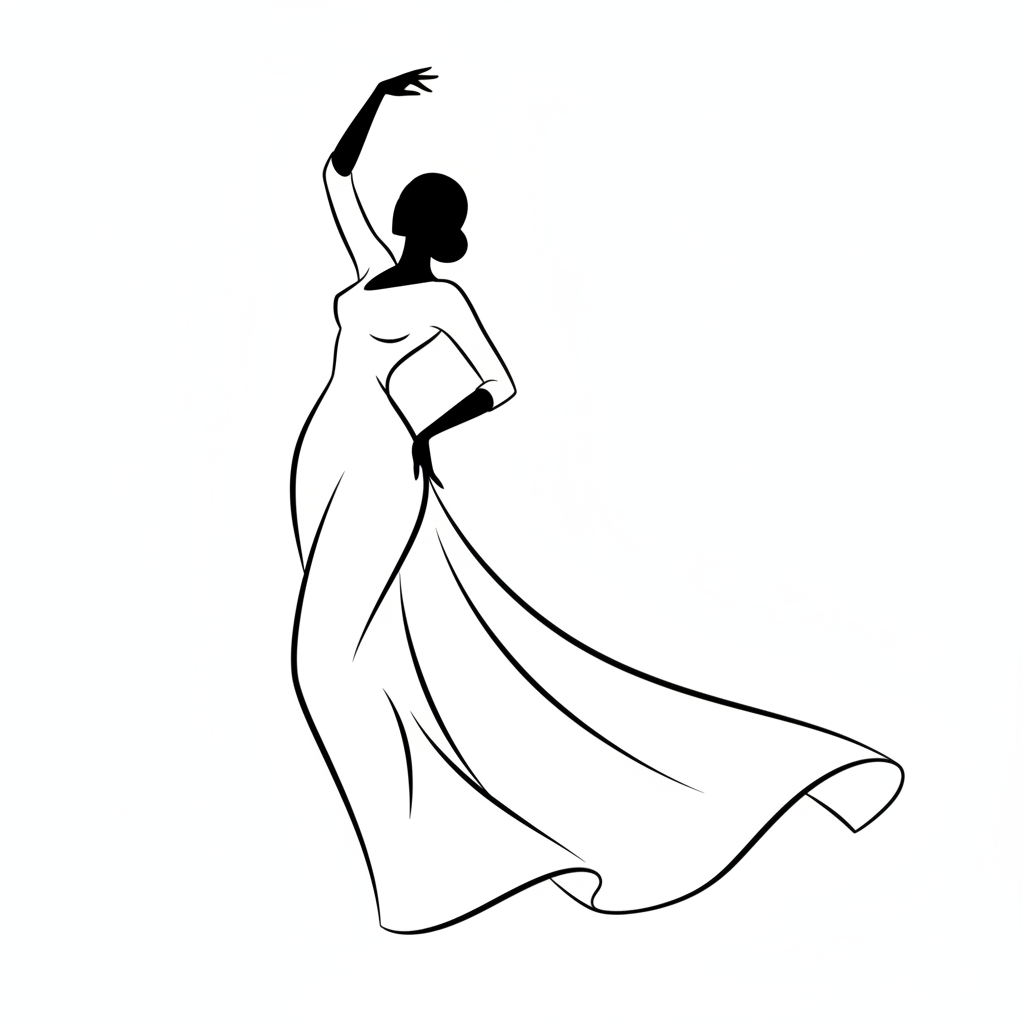 Romantic body type silhouette
