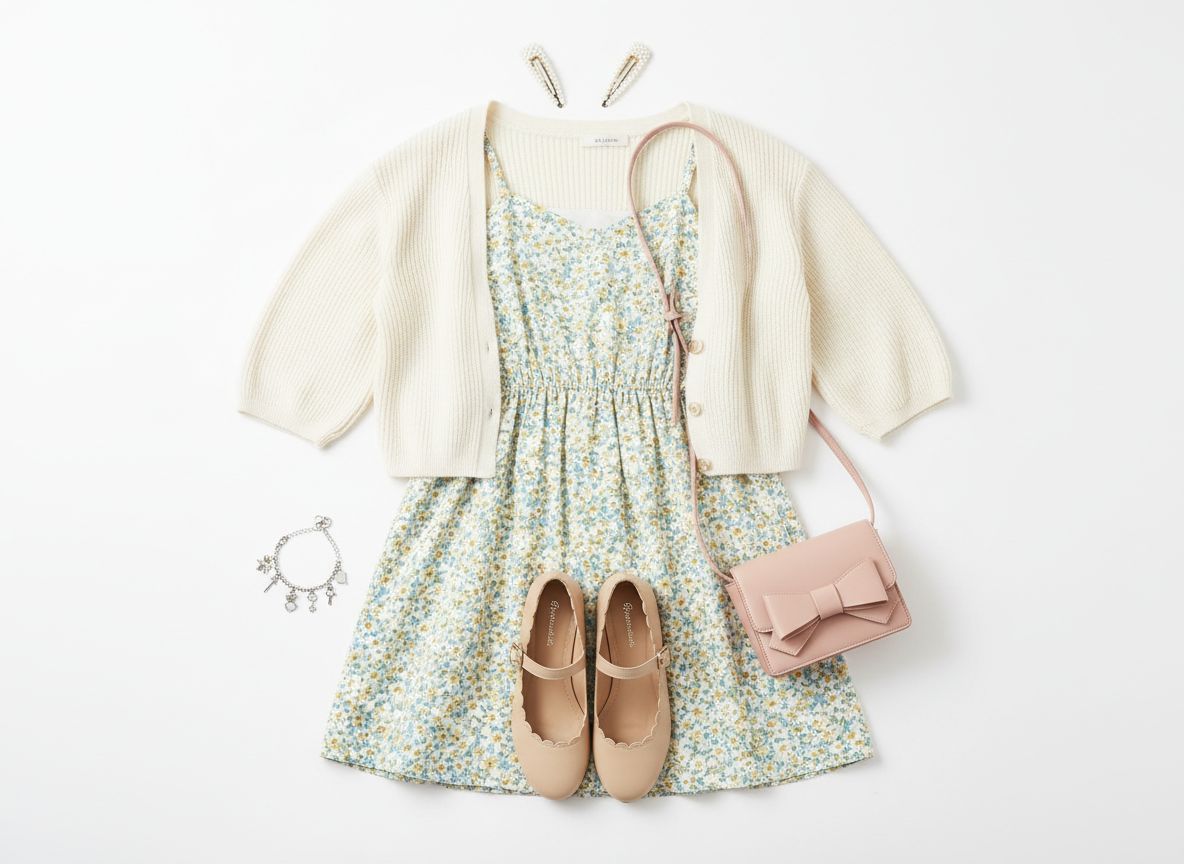 Ingenue essence Weekend Sweetness outfit featuring Floral sundress and Light cardigan